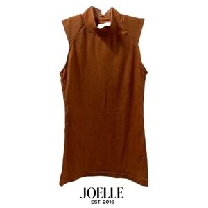 🍂🇨🇦⚜️Joelle Collection XS Wally Hazelnut Brown Mock Turtleneck Camisole🇨🇦⚜️🍂